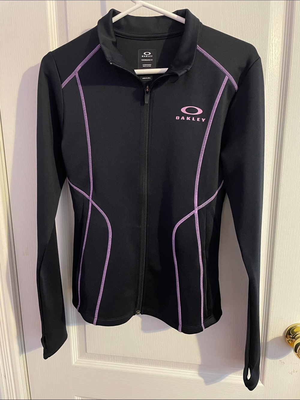Oakley Black Performance Fit Jacket with Purple Piping